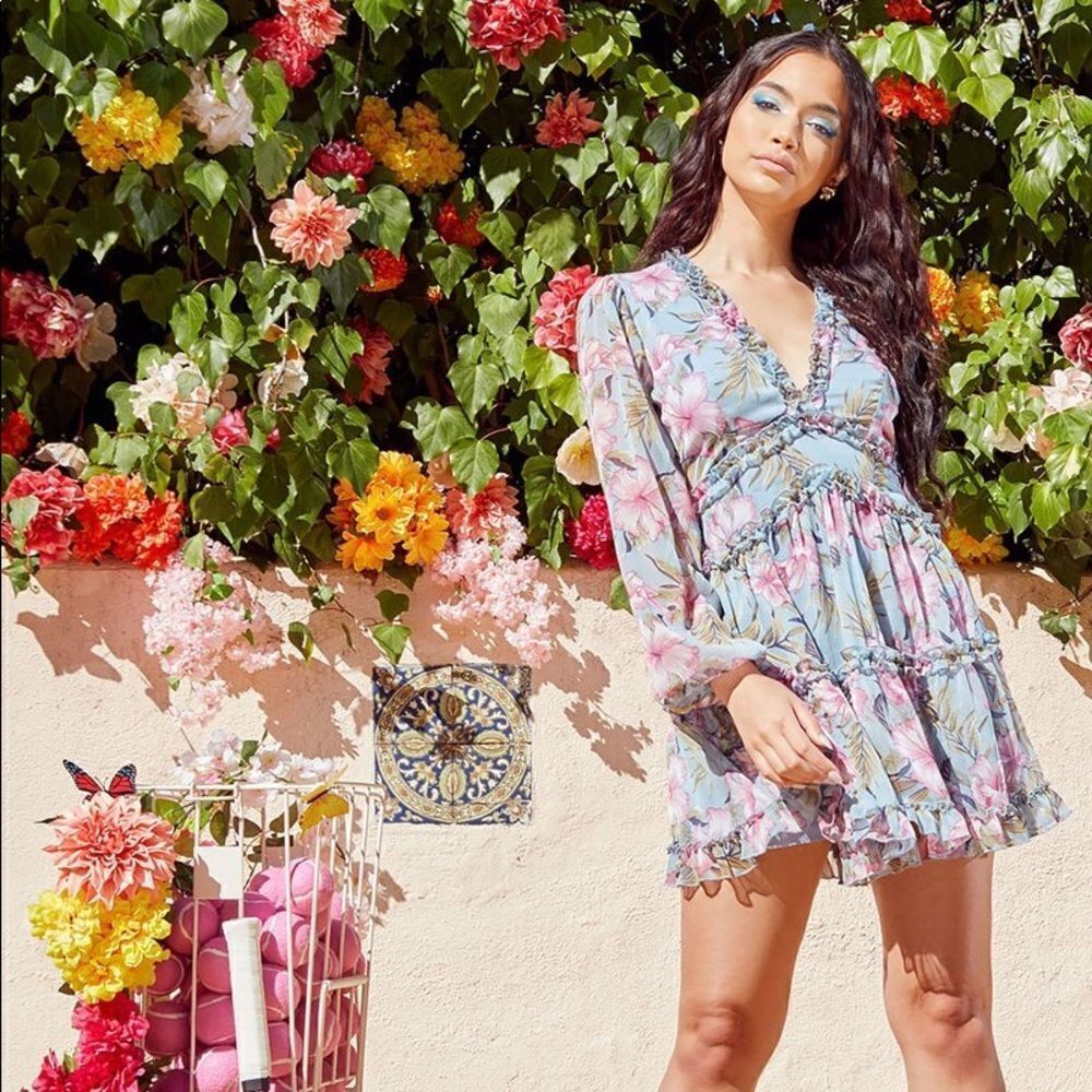 ✨HP✨In A Ruffle Mini Dress Blue
Fashion Nova✨